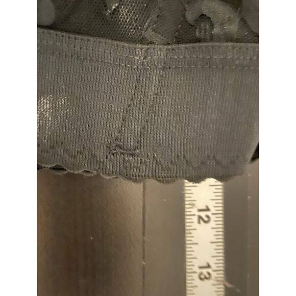 Vintage Goddess Longline Bra Bustier Womens 36DD Black Lace Strapless USA 688 - Picture 6 of 7